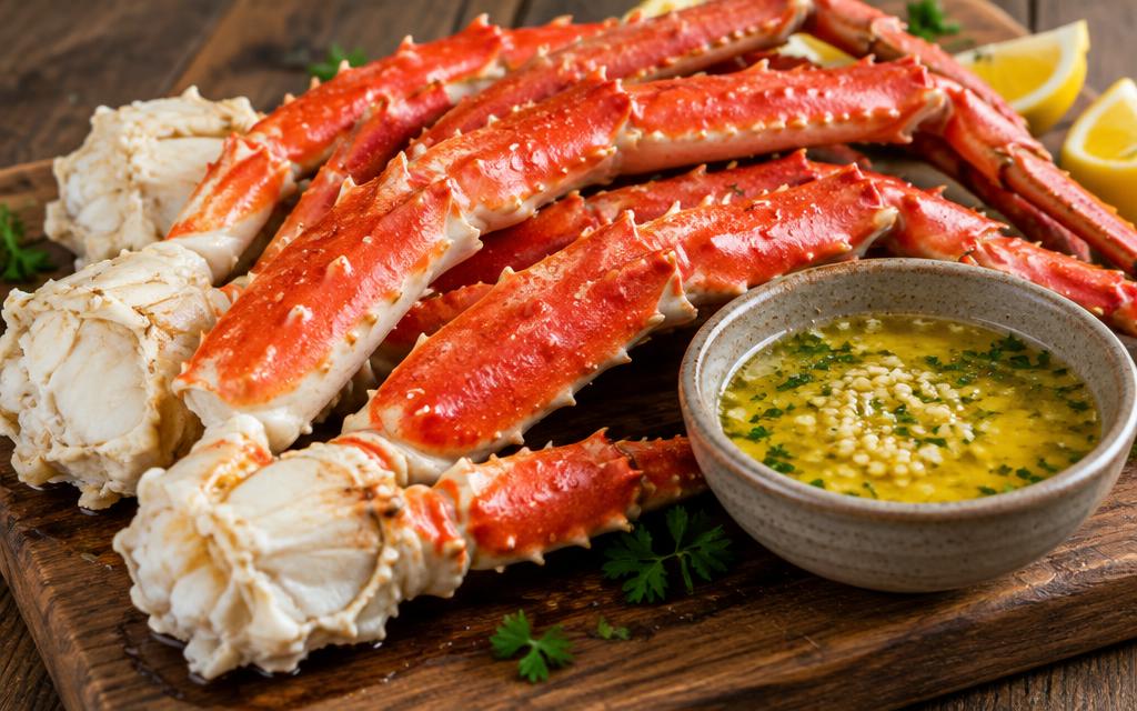 Crab Legs with Garlic Butter Sauce